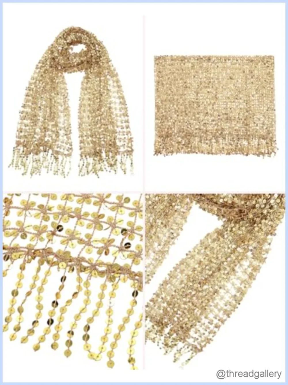 Sequin Fringe Shawl Wrap Sparkling Mesh Scarf for Evening Party Wedding Prom